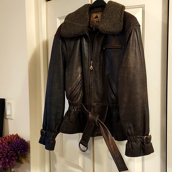 Aviator leather jacket, size L - Picture 1 of 5